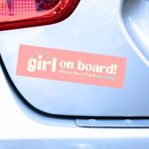 Curvy Girl on Board Bumper Sticker 11"x3"